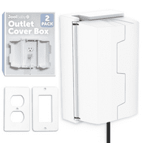 Jool Baby Electrical Outlet Cover Box for Child Safety and Protection, 2 Pack