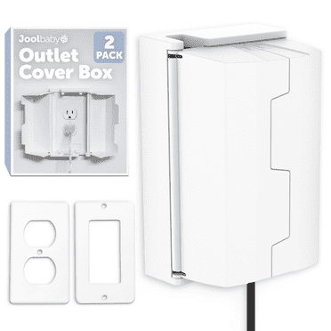 Jool Baby Electrical Outlet Cover Box for Child Safety and Protection, 2 Pack