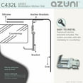 thumbnail image 4 of Azuni Aries Topmount 30” Stainless Steel Double-Bowl Workstation Kitchen Sink & 6 Accessories C432L, 4 of 14