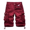 thumbnail image 4 of Mono de verano para hombre, 100 % holgado, estilo safari, informal, de gran tamaño, con múltiples bolsillos, pantalones cortos de cinco puntos, 4 of 5