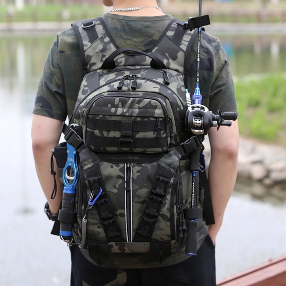 Large Capacity Tactical Multifunctional Backpack,Black