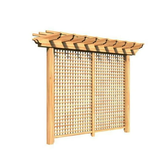 Creekvine Designs HBWTPMPPL4x16CVD 4 x 16 ft. Lattice with Treated Pine Monterrey Pergola
