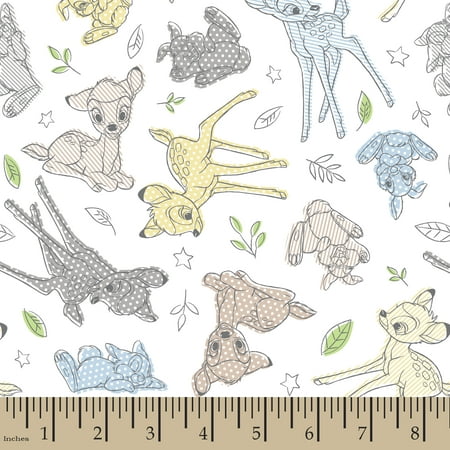 Disney Bambi Nursery Best Of Friends Cotton Fabric by the (Best Fabric For Bags)