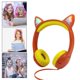 thumbnail image 3 of Auriculares de oreja de gato para con micrófono 85dB límite de volumen naranja, 3 of 9