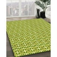 thumbnail image 2 of Ahgly Company Indoor Round Patterned Bold Yellow Area Rugs, 5' Round, 2 of 6