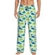 thumbnail image 1 of Balery Cute Dinosaur Blue Green Pantalones de pijama para hombre, pijama ultraligero, pantalón de descanso-Small, 1 of 6