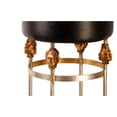 thumbnail image 3 of Home Square 26" Short Leather and Steel Bar Stool in Gold & Black - Set of 3, 3 of 3