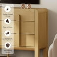 thumbnail image 5 of 47.2" Wood Accent Cabinet with Drawers, Modern Credenza Storage Cabinet with Curved Profile Design for Living Room, Kitchen, Dining Room, Hallway, 5 of 7