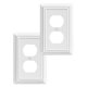 thumbnail image 1 of Paquete de 2 fundas para enchufes DEWENWILS Duplex, blancas, 12,5 x 8 cm, metal, 1 of 8