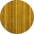 thumbnail image 1 of Ahgly Company Indoor Round Abstract Yellow Contemporary Area Rugs, 5' Round, 1 of 4