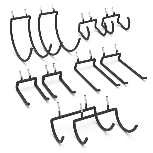 Soporte para taladro perforado HUHOLE, ganchos utilitarios para tablas perforadas, paquete de 10