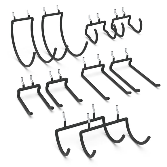 Soporte para taladro perforado HUHOLE, ganchos utilitarios para tablas perforadas, paquete de 10