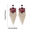 thumbnail image 3 of Fiudx Ofertas Flash Artículos En Oferta Pendientes De Moda De Estilo Étnico Pendientes De Cristal Coloridos Pendientes Largos De Borla, 3 of 6