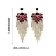 thumbnail image 3 of XWSHYW Pendientes Pendientes de Moda de Estilo Étnico Pendientes de Cristal Coloridos Pendientes Largos de Borla, 3 of 6