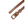 thumbnail image 2 of INSPIRE CHIC Women's Thin Nonporous Waist Belt Rectangle Buckle Plus Size Belts Fit waist up to 99cm/39" Brown, 2 of 4