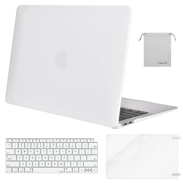 Mosiso MacBook Air 13 inch Case 2020 Release A2337 M1 A2179 Hard Cover  Shell for New Air 13 inch + Keyboard Cover, White - Walmart.com