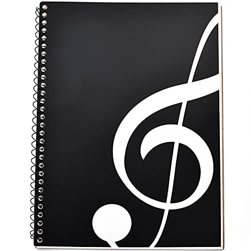 Cuaderno de música en blanco MOREYES con pentagramas y 50 páginas 26x19cm (Cuaderno de pentagramas)