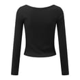 thumbnail image 3 of Vedolay Long Sleeve Shirts for Women Loose Fit Blouses for Leggings 2023 Black,M, 3 of 4