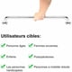 thumbnail image 2 of Chrome bathroom grab bar 60cm stainless steel safety handle for shower toilet kitchen bedroom, 2 of 4