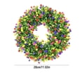 thumbnail image 2 of Small Colorful Eucalyptus Wreath, Spring and Summer Indoor Wall and Door Decoration, Cheerful Hanging Ornament for Home and Apartment, Mini Seasonal Accent Piece, 2 of 4