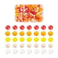thumbnail image 2 of 1box 500pcs 5colors Electroplate Glass Beads AB color Faceted Rondelle Clear & Red & Dark Orange & golden & Antique White 6x5mm Hole: 1mm 100pcs/color, 2 of 7