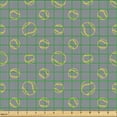 thumbnail image 2 of Ambesonne Baseball Fabric by the Yard Upholstery, Balls on Greyish Backdrop, 2 Yards, Pale Slate Blue Khaki, 2 of 5