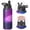 Black, variant on Galaxy Insulated Water Bottle with Straw & Cleaning Brush – 18oz | Leakproof, BPA-Free, 304 Stainless Steel, Wide Mouth, Travel Mug for Car, Gym, Office, Starry, Christmas Thanksgiving Gift