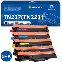 TN227 Toner Cartridge Replacement for Brother TN 227 TN223 TN227 Black TN-227BK Toner (5-Pack)
