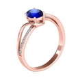 thumbnail image 2 of AoneJewelry 1.00 Carat Tanzanite & Diamond Ring Rose, Yellow White Gold In 10K, 2 of 5