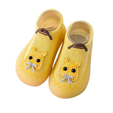 

JDEFEG 6 Month Boy Shoes Boys Girls Animal Cartoon Socks Shoes Toddler Fleece Warmthe Floor Socks Non Slip Prewalker Shoes Girl Shoe Yellow 20