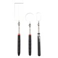 thumbnail image 1 of 3 Pieces Telescoping Inspection Mirror Round Mirror Square Mirror Inspection Tool for Checking Vehicle,Observing Mouth B,1 set x inspection mirror,black & silver, 1 of 8