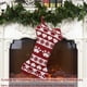 thumbnail image 3 of Calcetines de decoración navideña Bolsa de regalo colgante Medias de punto rojo para perros Medias para mascotas con forma de hueso grande para perros Decoración navideña navideña, 3 of 8
