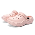 thumbnail image 5 of Lusa Summer Beach Lightweight Kids Slippers with Holes Solid Color Comfortable Soft Sole Non- Sandals for Boys and Girls Casual Outdoor Play Cool Shoes Pink 10-10.5 Years, 5 of 5