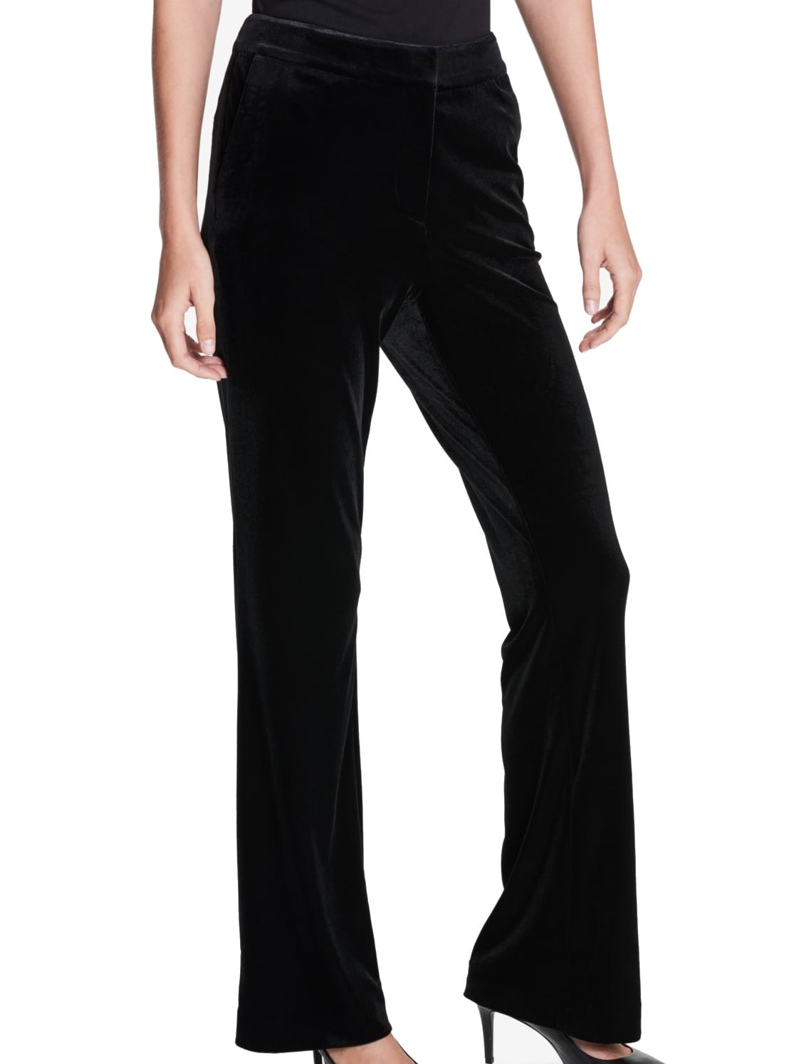 Calvin Klein Pants - Calvin Klein Womens Velvet Straight Flare Dress ...