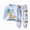 H332-Light Blue, variant on TOWED22 2 Piece Boys Girls Pajamas Toddler Kids Boys Girls Pajamas Kids Pj's Long Sleeve Sleepwear Clothes Set Outfits