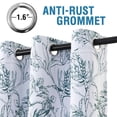thumbnail image 2 of H.VERSAILTEX 100% Blackout Curtains Camellia Floral Printed Drapes Leah Floral Thermal Bedroom Curtains for Living room with Black Liner 2 Panels,52" x 96",Teal, 2 of 6