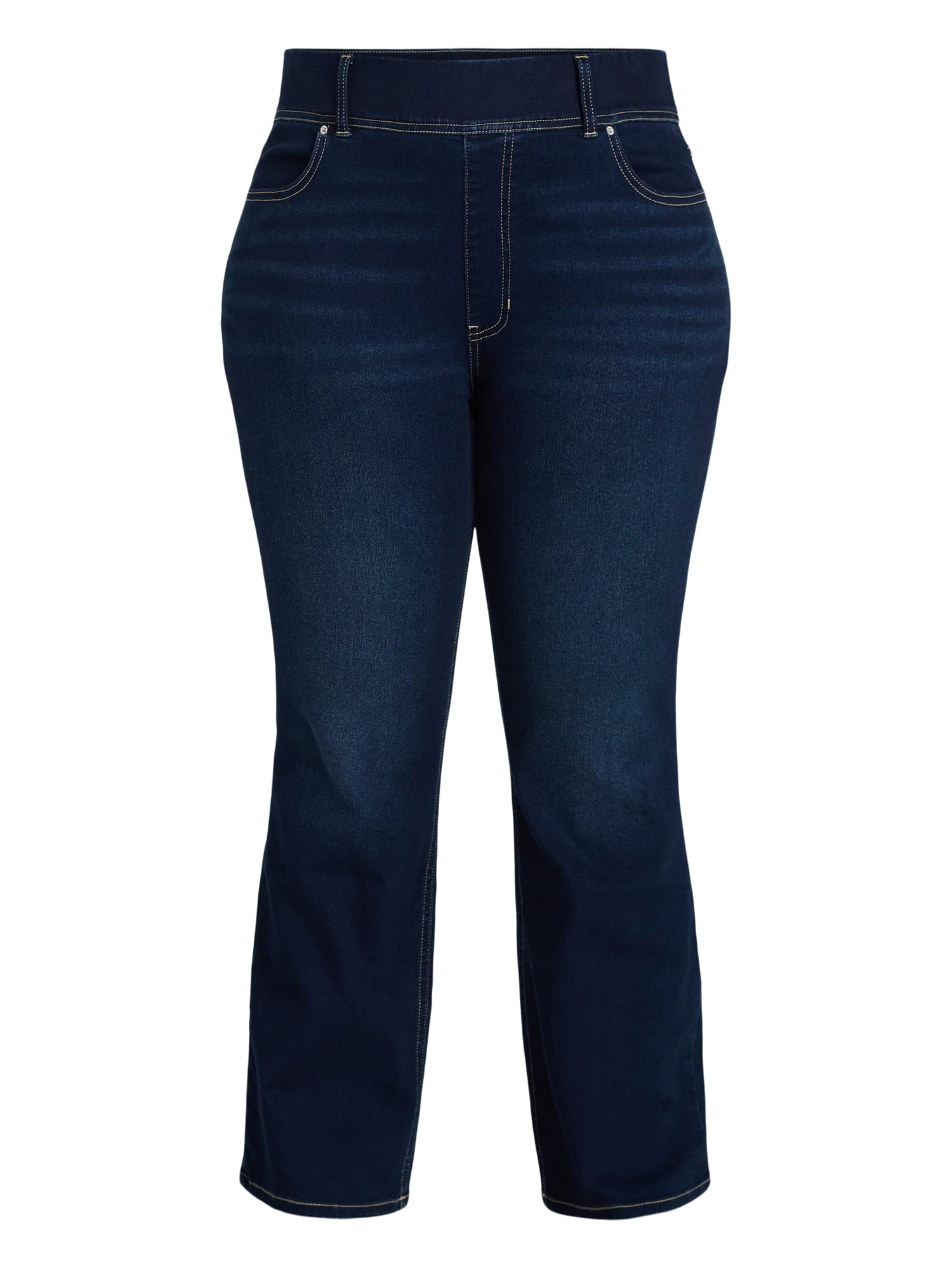 Terra & Sky Women's Plus Size Pull On High Rise Bootcut Jeggings, 31" Inseam, Sizes 0X-4X