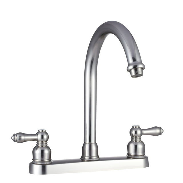 Dura Faucet Non-Metallic Hi- RV Kitchen Faucet - Satin Nickel