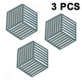 thumbnail image 1 of Posavasos de fieltro suave de 3 piezas, posavasos absorbentes hexagonales, almohadilla de aislamiento térmico de silicona resistente a altas temperaturas, posavasos de té de color sólido, 1 of 8