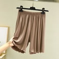 thumbnail image 2 of Diufon Womens Sleep Shorts Soft Comfy Elastic High Waist Wide Leg Loose Shorts Casual Ruffle Hem Pajama Shorts, 2 of 7