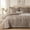 Khaki, variant on Lipa Queen Size Comforter Set,5-Piece Bed in a Bag,All Season Bedding Set,Ruched Design,Comforter,Pillowcases and Shams,Beige
