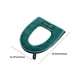 thumbnail image 3 of Fiudx Funda de Inodoro con Cremallera, Diseño Bordado Suave, Fácil Instalación, Respaldo Higiénico E Impermeable, Material Duradero, Ideal para Las Cuatro Estaciones, Color Verde, Tamaño 43 X 37 X 3, 3 of 6