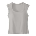 thumbnail image 6 of Tank Tops for Women Plain Ribbed Neck Slim Sleeveless Camisoles S 2XL, 6 of 6