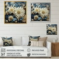 thumbnail image 4 of Designart "Muted Blue And Graceful Mums V" Mums Floater Framed Canvas Wall Art, 4 of 5
