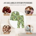 thumbnail image 7 of Daiia Cute Panda Bear In Greenery Forest for Women's Long-Sleeved Pajama Set – Soft & Comfortable Sleepwear Button-Up Pajamas Cozy Lounge Wear-Large, 7 of 7