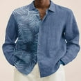 thumbnail image 1 of Men‘s Hawaiian Floral Cotton Linen Button Down Tropical Holiday Beach Shirts, 1 of 2
