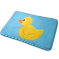 thumbnail image 1 of Alfombra de baño NGFF de goma amarilla con forma de pato azul, antideslizante, absorbente, superacogedora, de terciopelo, 1 of 4