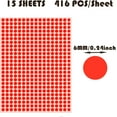 thumbnail image 2 of baomifa-6240pcs Color Coding Labels, 3/16" (6mm) Circle Round Dot Color Coding Stickers Garage Sale Stickers Blank Yard Sale Price Stickers Dots Blank Writable Paper Labels, Color Red, 2 of 4