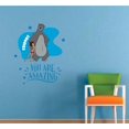 thumbnail image 2 of Children's Bedroom The Movie 15" x 25" Vinyl Adhesive Wall Decal Quotes | You Are Amazing - DIY Kid's Playroom Mowgli & Baloo Friends Cartoon Character Design Removable Wall Decor Sticker, 2 of 2
