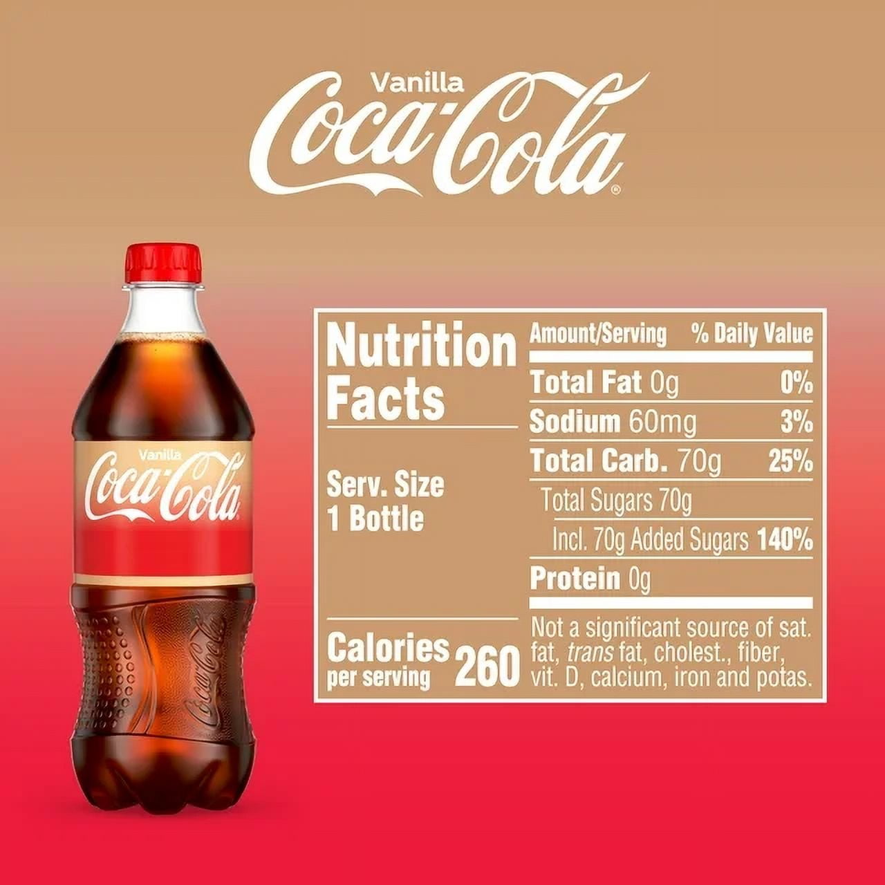 Coca-Cola Vanilla, 20 Oz Bottle
